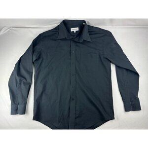 Yves Saint Laurent Mens Long Sleeve Black Dress Casual Shirt 16 34-35